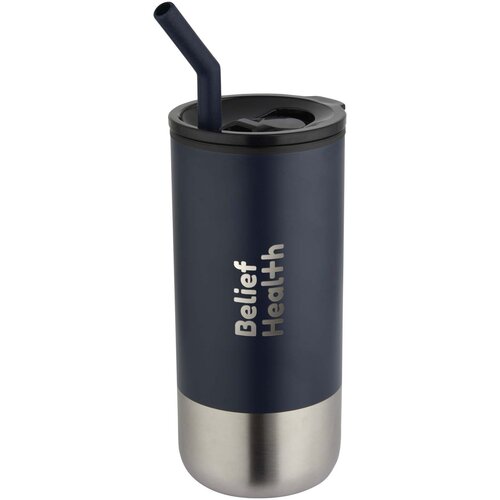 DeBle Grayson RCS geïsoleerde beker 480 ml met rietje gegraveerd met logo