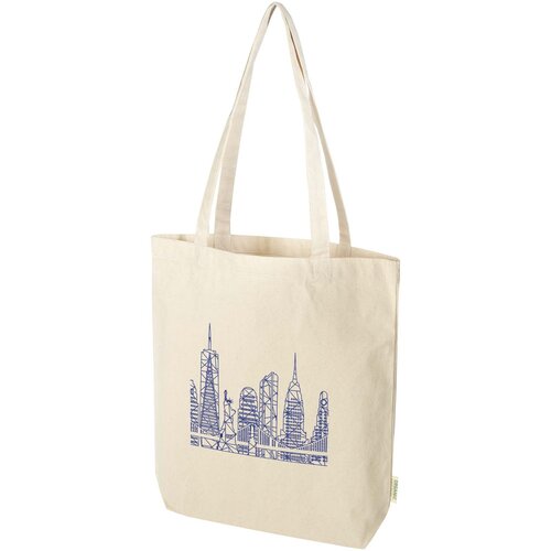 Odisha biologisch katoenen draagtas 11L met brede bodem bedrukken met logo DeBle