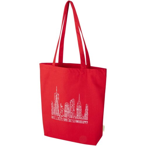 Odisha biologisch katoenen draagtas 11L met brede bodem bedrukken met logo DeBle