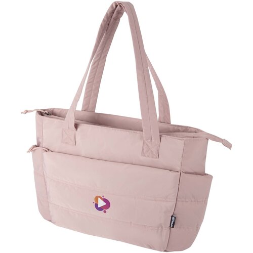 Puffer 15,6 inch GRS gerecycleerde laptopdraagtas bedrukken met logo DeBle
