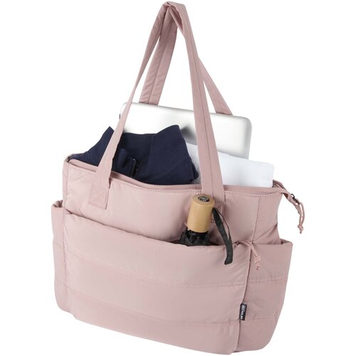 Puffer 15,6 inch GRS gerecycleerde laptopdraagtas bedrukken met logo DeBle