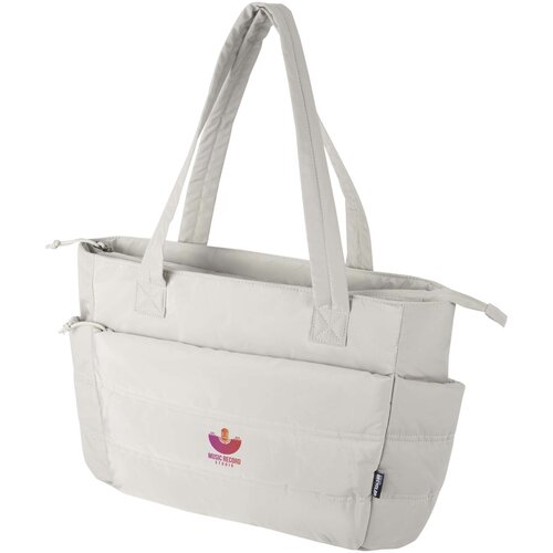 Puffer 15,6 inch GRS gerecycleerde laptopdraagtas bedrukken met logo DeBle
