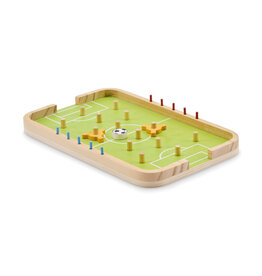 Houten voetbalspel bedrukken met logo DeBle