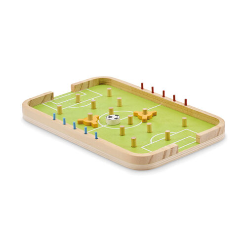 Houten voetbalspel bedrukken met logo DeBle