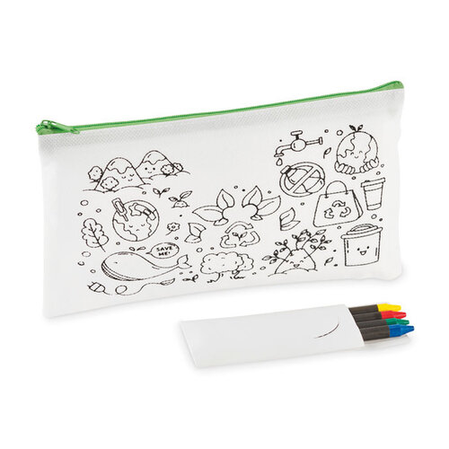 Etui met 4 krijtjes MO2787 bedrukken met logo DeBle