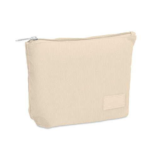 Corduroy cosmeticatasje MO2876 bedrukken met logo DeBle