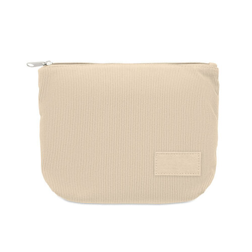 Corduroy cosmeticatasje MO2876 bedrukken met logo DeBle