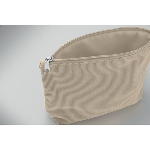 Corduroy cosmeticatasje MO2876 bedrukken met logo DeBle