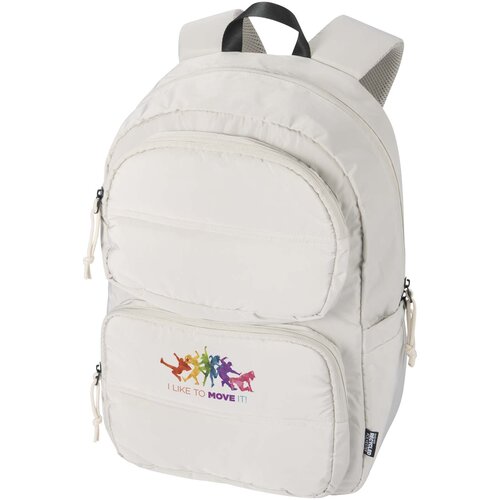 Puffer 15,6 inch GRS gerecycleerde laptoptas bedrukken met logo DeBle