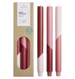 Originalhome Eden diagonale dinerkaarsen set van 3 bedrukken DeBle