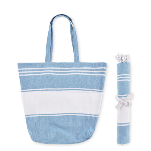 Strandtas met hamamdoek Hummum MO2954 bedrukken met logo DeBle