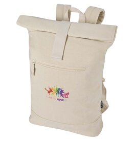 Recanvas 14 inch GRS gerecycleerde rolltop rugzak 16 liter bedrukken DeBle