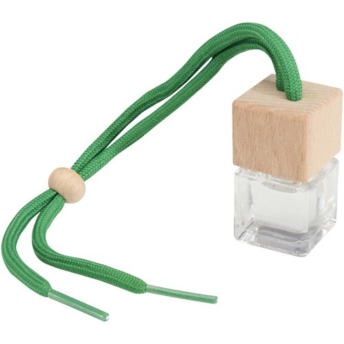 Ono autoluchtverfrisser van glas en beukenhout met vanillegeur