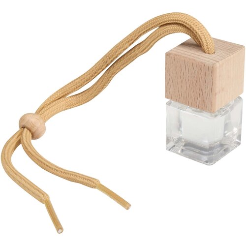 Ono autoluchtverfrisser van glas en beukenhout met vanillegeur