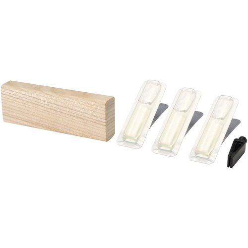 Maro herbruikbare autoluchtverfrisser van hout en glas met rozengeur DéBlé