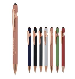DeBle luxe soft-touch balpen rose gold bedrukken met logo LT87783