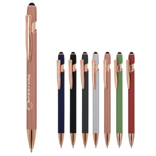 DeBle luxe soft-touch balpen rose gold bedrukken met logo LT87783