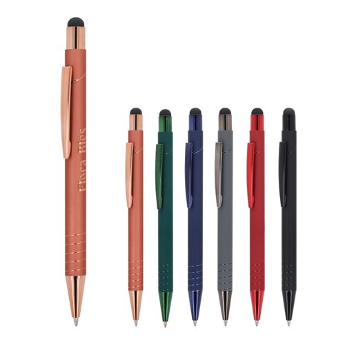 DeBle stylus balpen soft-touch aluminium bedrukken met logo Venice Deluxe LT87894