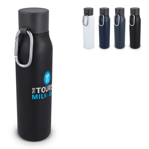 DeBle thermofles met karabijnhaak 600 ml bedrukken met logo LT98696