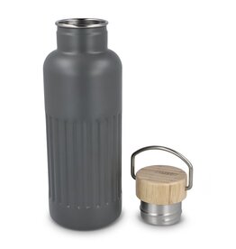 DeBle Gerecycled RVS Thermosfles met Bamboe Dop 500 ml LT98699 bedrukken met logo