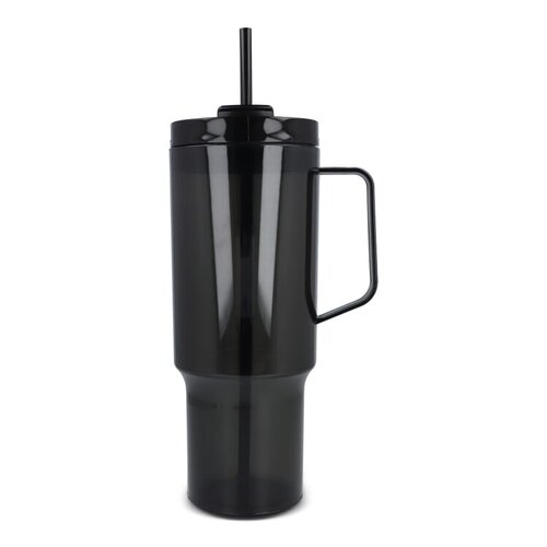 DeBle XL beker 1.2L met rietje bedrukken transparant R-PET Miami LT98695