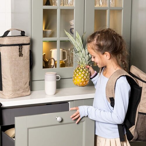 Sagaform City Koeltas Hoog 9 liter rPET LT52044 met aluminium isolatie, schouderriem en handvat bedrukken met logo