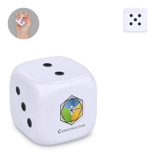 DeBle stressbal dobbelsteen bedrukken met logo PU anti stress LT90582
