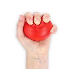 DeBle stressbal hart bedrukken met logo PU anti stress LT90570