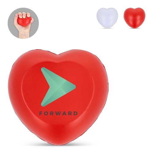 DeBle stressbal hart bedrukken met logo PU anti stress LT90570