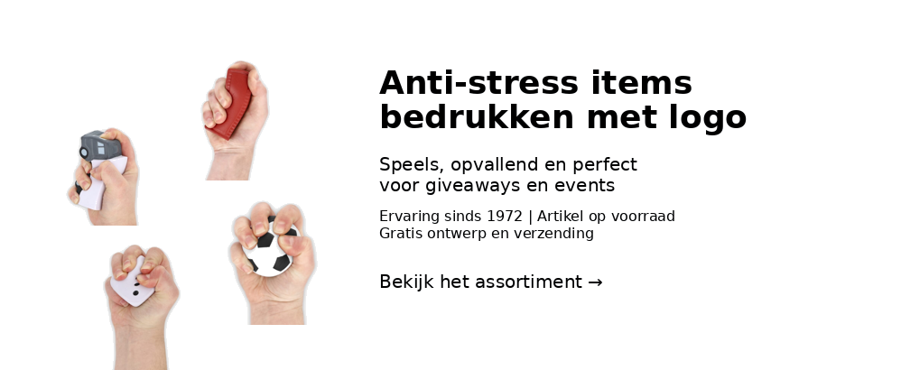 Anti-stress items bedrukken met logo