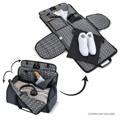 DeBle reistas met kledingvak bedrukken met logo InSideOut Carry Smart LT57110