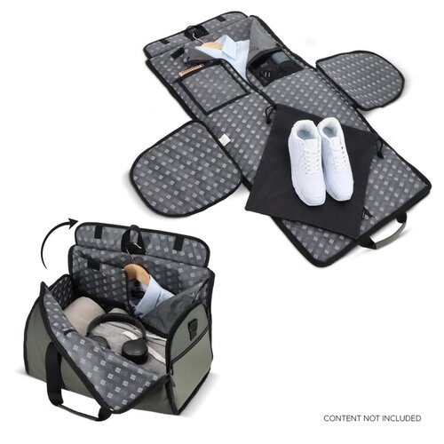 DeBle reistas met kledingvak bedrukken met logo InSideOut Carry Smart LT57110