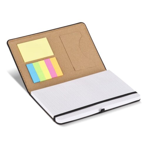 DeBle notitieboek A5 met sticky notes bedrukken met logo Olmo LT92063