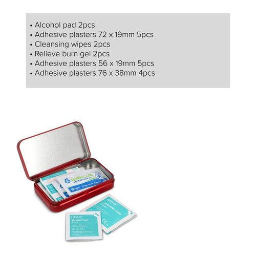 DeBle ehbo set blik 20 delig bedrukken met logo Atlas LT90314