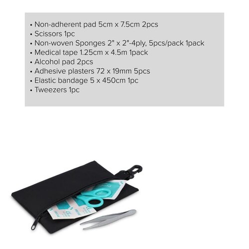 DeBle ehbo set 14 delig karabijn bedrukken met logo Rora LT90313