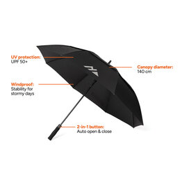 Nordic Drift Trail 27 inch AWARE RPET storm UPF 50 plus proof paraplu bedrukken met logo