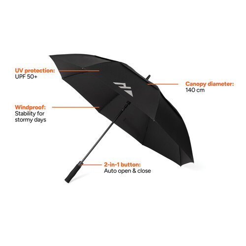 Nordic Drift Trail 27 inch AWARE RPET storm UPF 50 plus proof paraplu bedrukken met logo