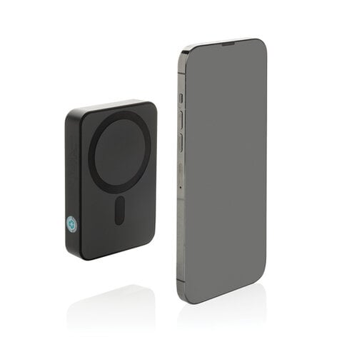 Amporia RCS rplastic magnetische 10.000 mAh powerbank in zakformaat bedrukken met logo