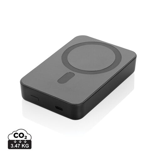 Amporia RCS rplastic magnetische 10.000 mAh powerbank in zakformaat bedrukken met logo