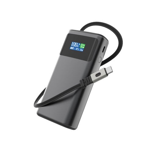 Quantum RCS ultra-fast PD45W 10.000mAh powerbank met TFT kleurenscherm bedrukken met logo