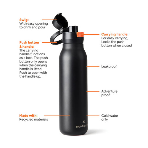 DeBle Nordic Drift waterfles bedrukken met logo ND3100301