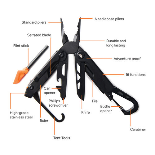 DeBle Nordic Drift multifunctionele multitool bedrukken met logo ND5000401