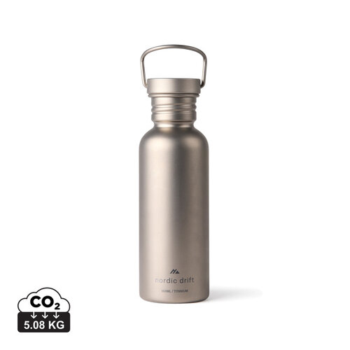 DeBle Nordic Drift titanium waterfles bedrukken met logo ND3400002