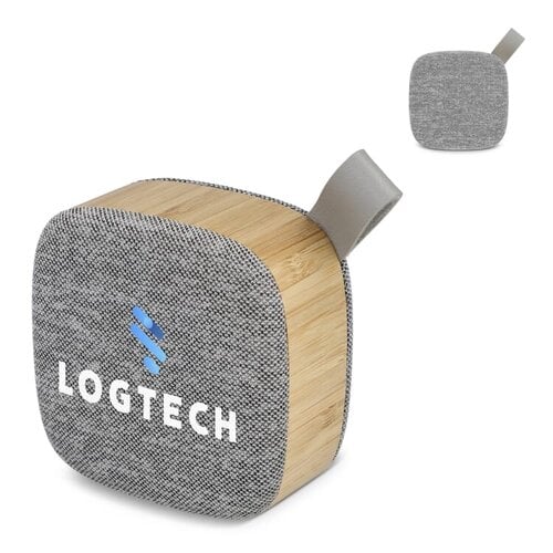 Bamboe draadloze luidspreker 5W LT95608 met logo bedrukken DeBle