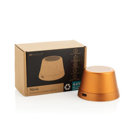 Nivio RCS gerecycled aluminium 5W speaker P33116 met logo bedrukken DeBle