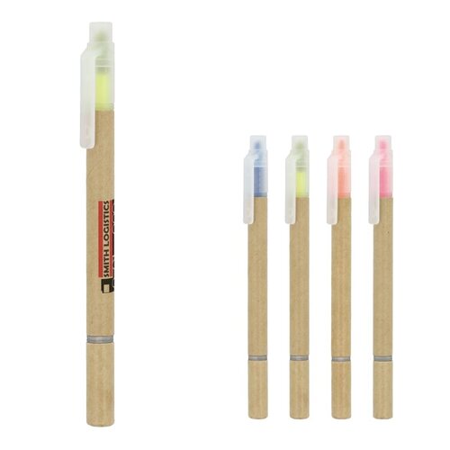 Papieren Tekstmarker Balpen LT81262 met logo bedrukken DeBle