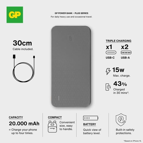 DeBle GP B+ Series Powerbank 20.000 mAh LT45103 bedrukken met logo