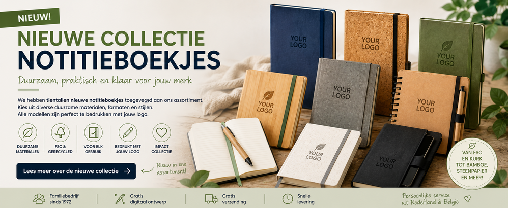 Nieuwe duurzame notitieboekjes toegevoegd aan ons assortiment