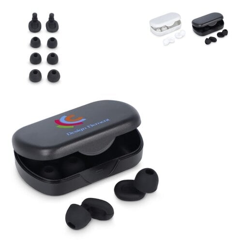 Travel-Comfort silicone oordopjes LT92742 met opbergcase bedrukken met logo