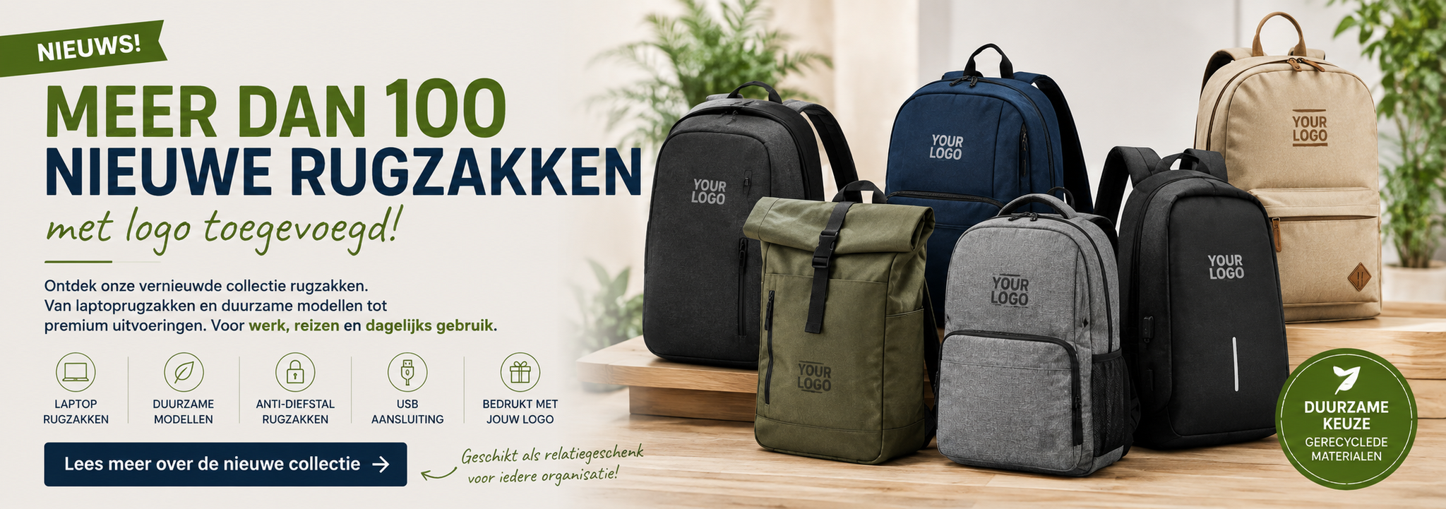 Meer dan 100 nieuwe rugzakken